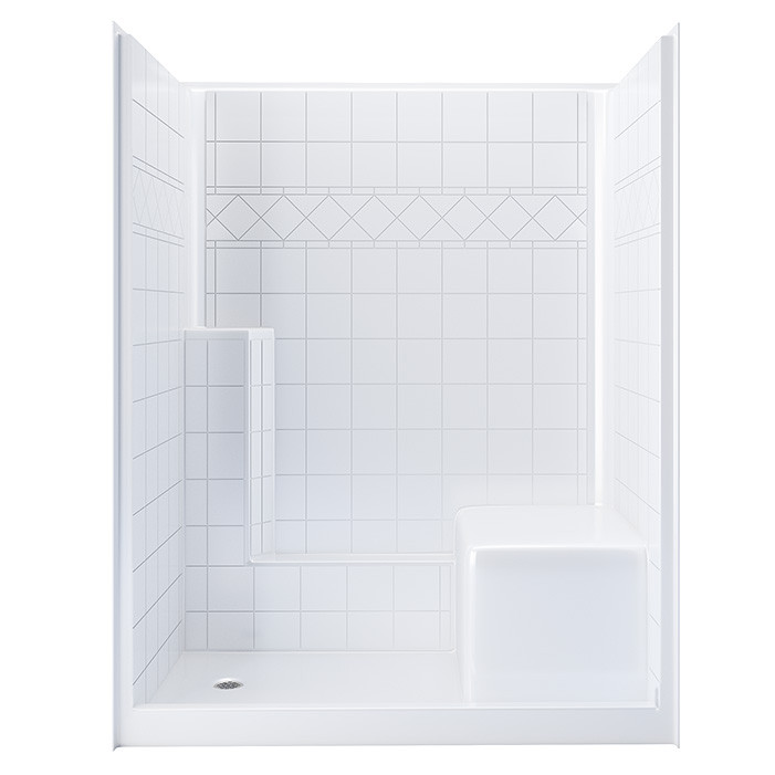 4 inch curb shower for seniors